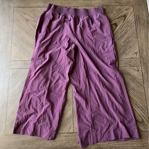 lululemon athletica Wide-Leg Cropped Pants in Berry